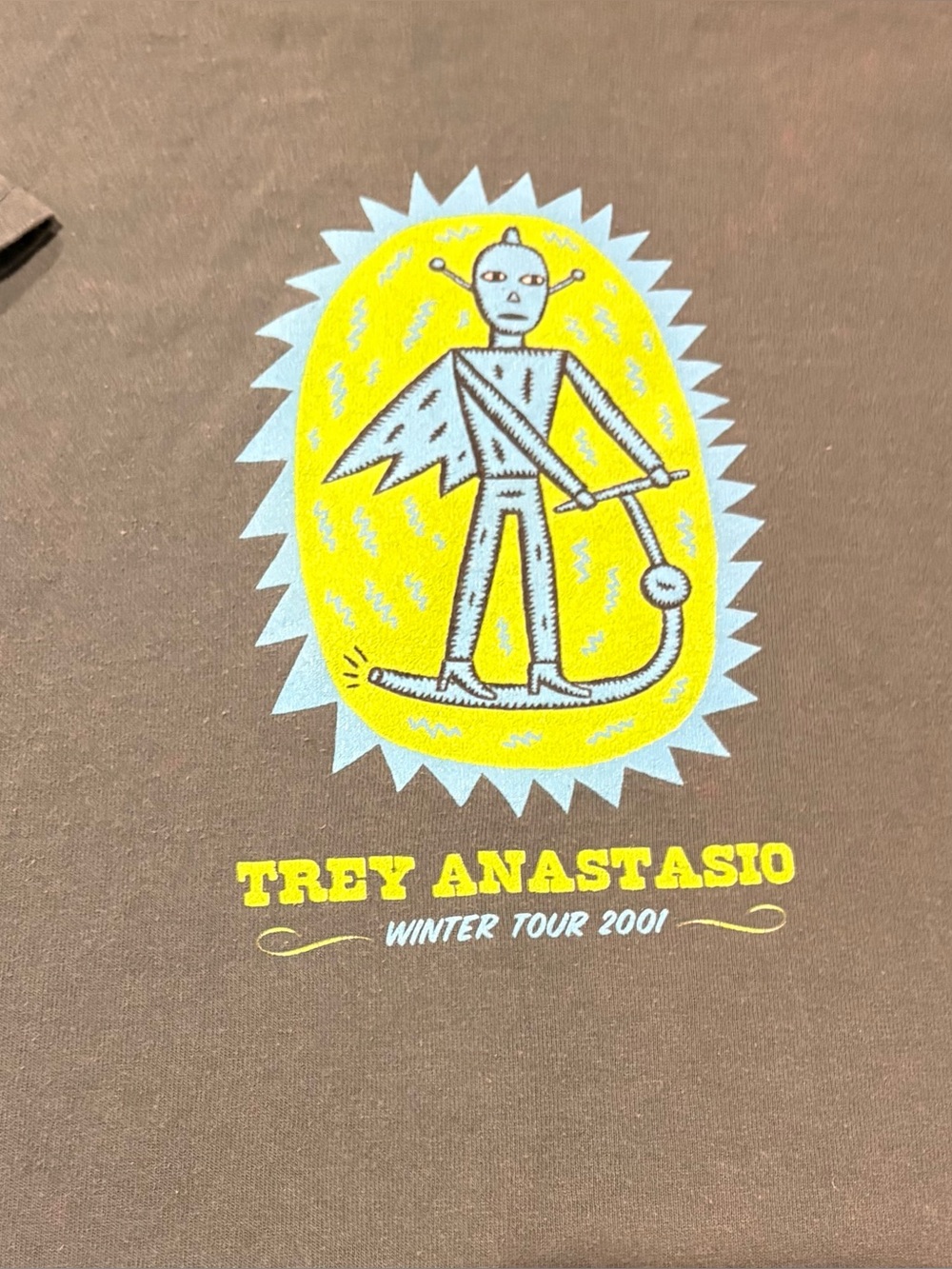⭕️⭕️Vintage TAB Trey Anastasio Band Winter Tour 2001 T-shirt Size Med Green EUC